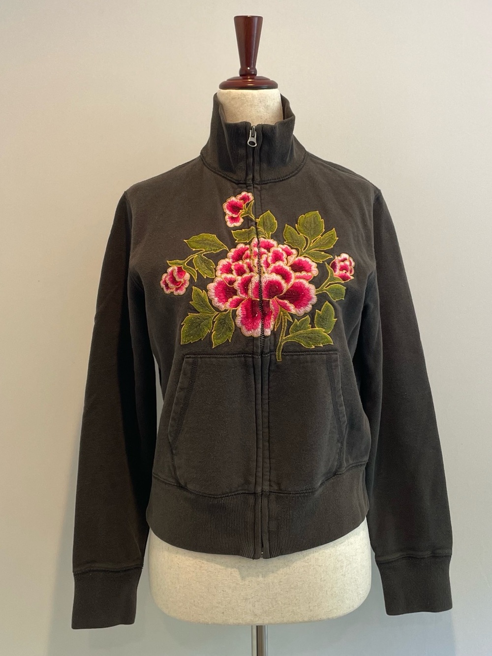 Lucky Brand Y2K Floral Zip Jacket - size Medium